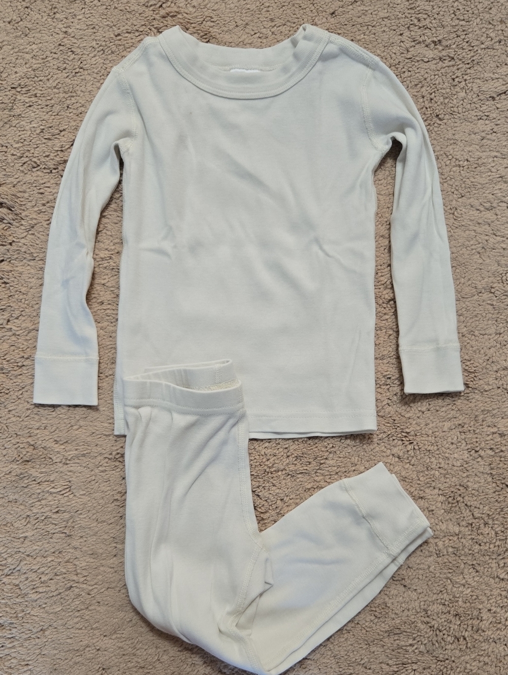 Hanna Andersson Cream Long Sleeve Pajama Set